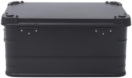 Aluminum Storage Box with Lid, 50L/13.21Gal Heavy Duty Overland Storage Box Stackable Trunk Organizer with Handles & Latches for Truck Bed SUV Camping Outdoor Home Organization