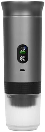 Portable Espresso Machine, Self-Heating 20-Bar Coffee Maker with USB-C Rechargeable 7500mAh Battery, 3-in-1 Mini Travel Espresso Maker for Ground Coffee & NS-Compatible Capsules, for Car, Camping