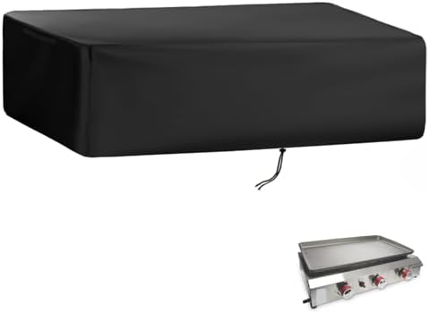 Grill Cover for GasOne 26 in Flat Top Gas Grill with 3 Burners, Heavy-Duty 600D Tabletop BBQ Cover for Gas One Portable Tabletop Griddle