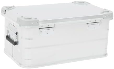 Aluminum Storage Box with Lid, 30L/7.93Gal Heavy Duty Overland Storage Box Stackable Trunk Organizer with Handles & Latches for Truck Bed SUV Camping Outdoor Home Organization