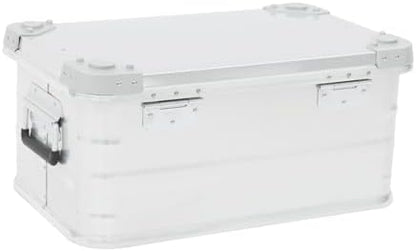 Aluminum Storage Box with Lid, 30L/7.93Gal Heavy Duty Overland Storage Box Stackable Trunk Organizer with Handles & Latches for Truck Bed SUV Camping Outdoor Home Organization