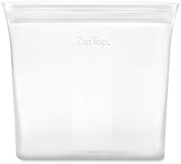 Zip Top Reusable Food Storage Bags | Sandwich Bag [Frost] | Silicone Meal Prep Container | Microwave, Dishwasher and Freezer Safe | Made in the USA