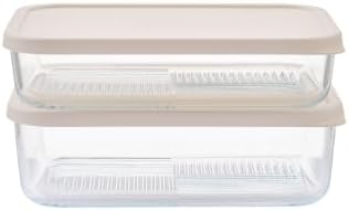 Glass Food Storage Containers with Lids — 4 Piece — 57.5 oz & 40.57 oz Glass with BPA-Free Leak Resistant Stackable Lids — Microwave, Oven & Dishwasher Safe — Ideal for Meal Prep & More Vanilla Mist