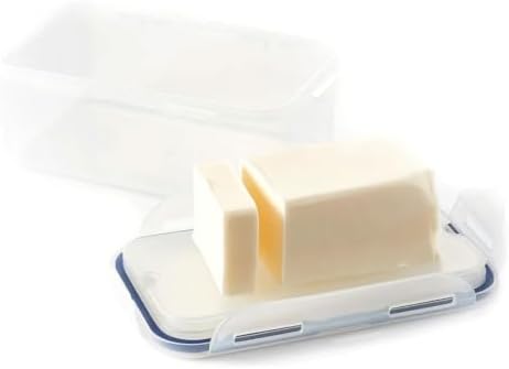 LOCK & LOCK Easy Essentials Food Storage lids/Airtight containers, BPA Free, Butter-25 oz, Clear