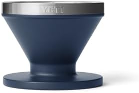 YETI Pour Over Coffee Maker Accessory Ramblers, Designed for Perfect Coffee Extraction Anywhere, Stainless Steel, fits any V60 Filter, Navy