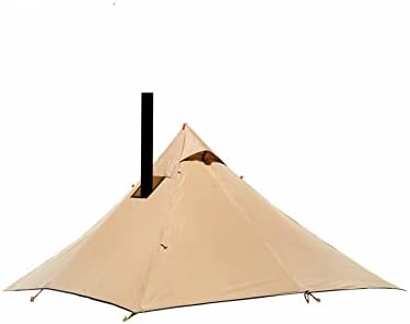 Ultralight Hot Teepee Tent with Stove Jack for 1-2 Person 3.4lb Four-cornered Shape Single Person Tent for Camping Hiking Backpacking - Easy to Set Up