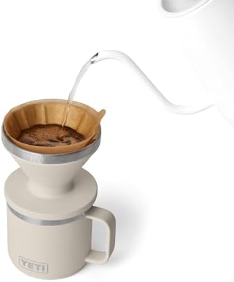 YETI Pour Over Coffee Maker Accessory Ramblers, Designed for Perfect Coffee Extraction Anywhere, Stainless Steel, fits any V60 Filter, Cape Taupe