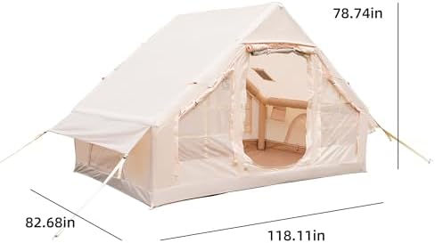 Large Family Cabin Yurt Inflatable Pop Up Waterproof Camping Tent