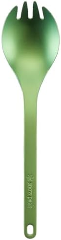 Snow Peak Titanium Spork for Outdoor Use, Portable and Durable, Green