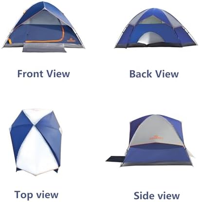 ASFANES Tents for Camping 2/4/6 Person Camping Dome Tent, Waterproof,Spacious, Lightweight Portable Backpacking Tent for Outdoor Camping/Hiking