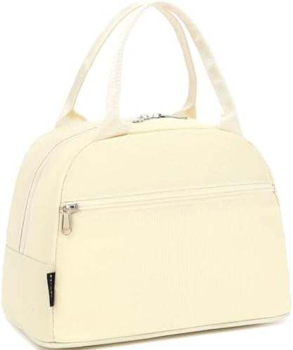 FlowFly Insulated Lunch Cooler Bag - Tote Bag Organizer for Women/Men, Beige