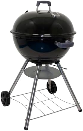 Megamaster 22" Deluxe Charcoal Grill, Portable with Adjustable Air Vent