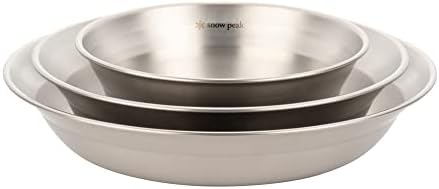 Snow Peak Tableware Set Single, 4 pcs, TW-021, Stainless Steel, Lightweight for Camping Everyday Use, Made in Japan