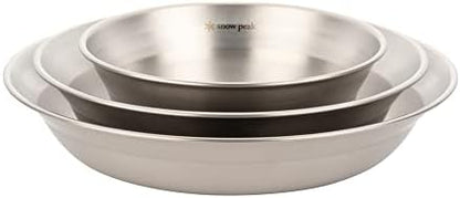 Snow Peak Tableware Set Single, 4 pcs, TW-021, Stainless Steel, Lightweight for Camping Everyday Use, Made in Japan