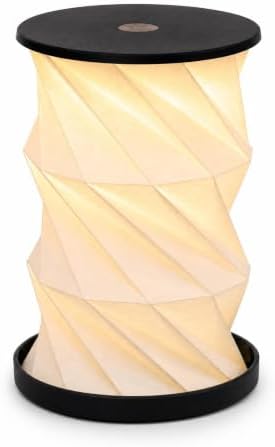 LONRISWAY Portable Travel Paper Lamp with Touch Dimmer, Rechargeable Foldable LED Table Lamp, Warm Light Battery Powered Night Light for Bedroom, Living Room, Camping, Gift for Women Men