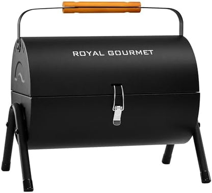 Royal Gourmet CC1015W Portable Charcoal Grill, Wooden Handle, for Camping
