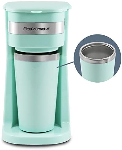 Elite Gourmet EHC117M Personal Single-Serve Compact Coffee Maker, Mint