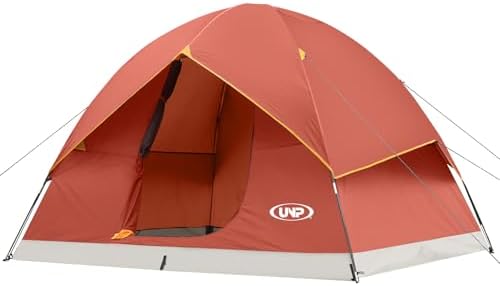 unp 6 Person 4 Season Dome Tent, Easy to Set Up for Camping & Hiking, Lightweight & Portable, Green
