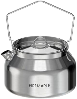 Fire-Maple Antarcti Camping Kettle Stainless Steel Camp Tea Pot, 1.2L