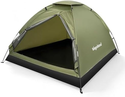 1-2 Person Camping Tent, Easy Manual Setup Dome Tent, Waterproof Windproof Lightweight Backpacking Tent with Breathable Mesh for Hiking, Outdoor Travel & Beach