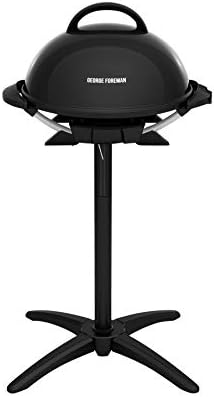 George Foreman Indoor/Outdoor Electric Grill with Stand, 15-Serving