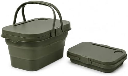 Collapsible Picnic Basket with LID,Foldable Food Storage Container for Camping,Fruit Washing,Chilled Drinks,Outdoor Travel and Kitchen Use