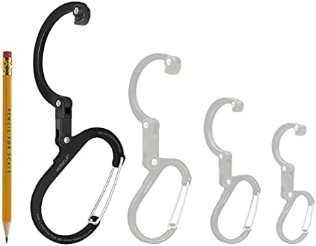 GEAR AID HEROCLIP (Large) Carabiner Gear Clip and Hook for Hanging Heavy Duty Items, Camping Backpacks, Suitcases, Kayaks, Bicycles and More