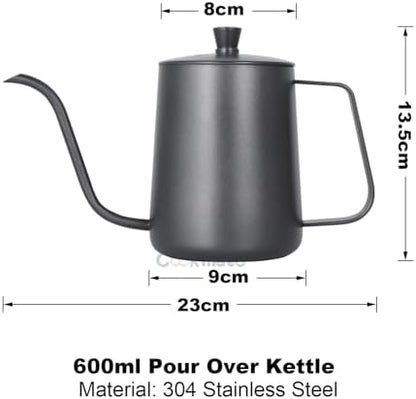 SOTECH Pour Over Coffee Maker Set with Dripper Stand Coffee Filters Paper Coffee Grinder Gift for Coffee Lovers