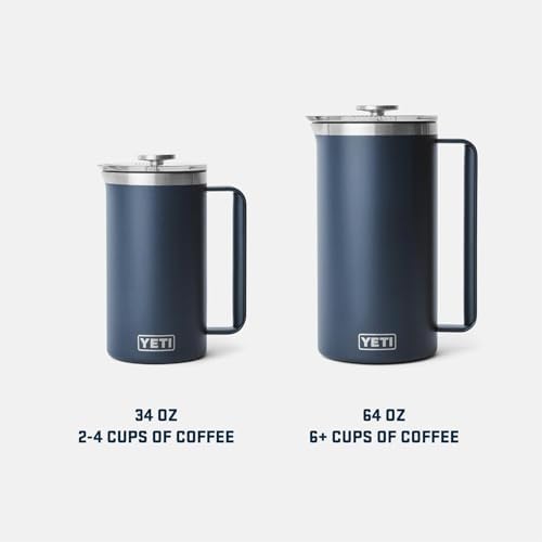 YETI Rambler 64 oz. French Press Coffee Maker, Rescue Red