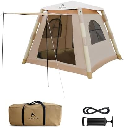 Abahub Inflatable Camping Tent with Hand Pump for 1/2/3/4/8 Person