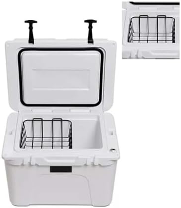 Steel Mesh Storage Basket 35/45/50 QT Cooler, Rustproof Food Organizer Bin Camping Fishing RV, Keeps Items and Separated