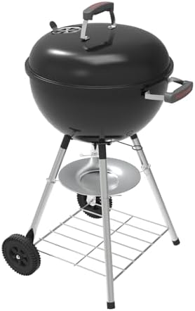 Megamaster 18" Charcoal Grill, Adjustable Air Vent with Storage Rack