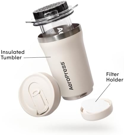 AeroPress Go Plus Portable Coffee Maker Kit, Cream