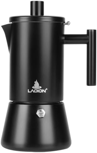 LAOION Stovetop Espresso Maker, 12Cup 17.5 oz Moka Pot, Stainless Steel