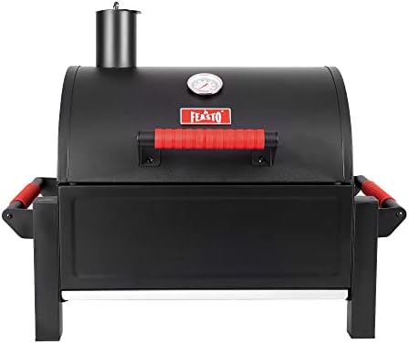 Feasto Portable Tabletop Charcoal Grill, 354 sq.in Cooking Area