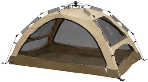 DOD Wagaya 1Pull Tent - 2 Person Breathable Polycotton Inner Tent - Waterproof Instant Setup Dome Camping Tent with Enclosed Awning - Easy Pop Up - Tan