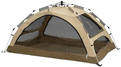 DOD Wagaya 1Pull Tent - 2 Person Breathable Polycotton Inner Tent - Waterproof Instant Setup Dome Camping Tent with Enclosed Awning - Easy Pop Up - Tan