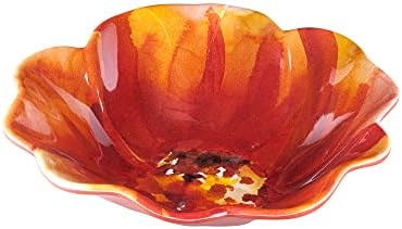 UPware 12 Piece Floral Melamine Dinnerware Sets, Outdoor Dishes Set, Plates and Bowls Sets, Service for 4, Multicolor