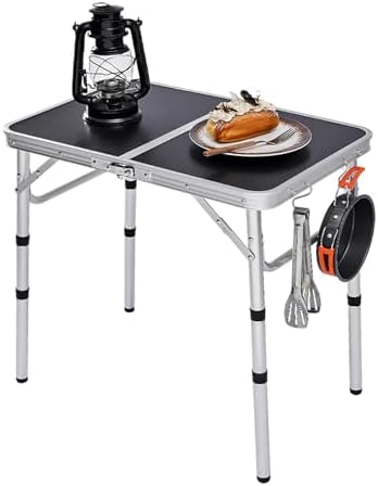 YihuiKo Folding Camping Table with Storage Net, Lightweight Portable Table