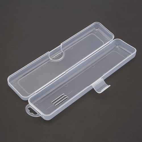 Transparent Tableware Storage Case, Portable Flatware Utensil Box, Clear Cutlery Organziers Container for Travel Camping Picnic (7.8 x 1.8 x 1.1 inch)