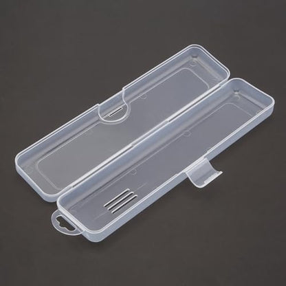 Transparent Tableware Storage Case, Portable Flatware Utensil Box, Clear Cutlery Organziers Container for Travel Camping Picnic (7.8 x 1.8 x 1.1 inch)
