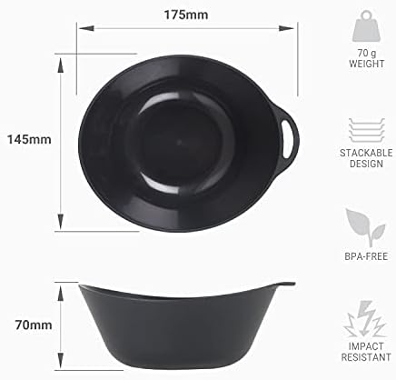 Lifeventure Ellipse Plastic 4-Piece Tableware Set: Knife/Fork/Spoon, Plate, Bowl, Mug for Camping, Travel & Outdoor