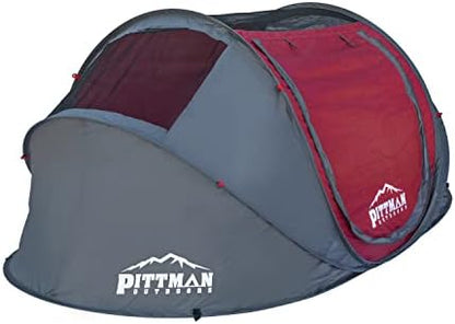 Pop Up Tent for Camping - 3 Second EZ up, Easy Set Up Instant Pop Up Tents 4 Person - Waterproof, Quick Setup & Pops Up for Outdoor Family Camping - Portable Disc Bag - 9’ x 6.6’ x 3.2’ - PPI-POPUP4X