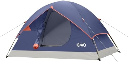 unp 6 Person 4 Season Dome Tent, Easy to Set Up for Camping & Hiking, Lightweight & Portable, Green
