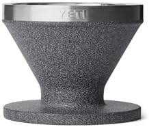 YETI Pour Over Coffee Maker Accessory Ramblers, Designed for Perfect Coffee Extraction Anywhere, Stainless Steel, fits any V60 Filter, Black Stone