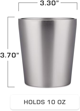 COLETTI Bozeman & Scouts Coffee Set — Percolator Coffee Pot Camping Coffee Maker & Double Wall Stainless Steel Cups — NO Aluminum or Plastic [9 Cup Percolator, 10 oz Cups]