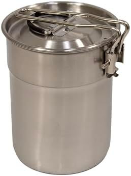 Stansport Stainless Steel Camping Cookware Set – Durable Nesting Mess Kit for Backpacking, Hiking & Outdoor Cooking – Compact Portable Pot & Pan with Carry Bag – Multiple Sizes for Family to Solo Use