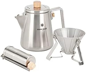 Snow Peak Portable Coffee and Tea Essentials, Stainless Steel, Kettle
