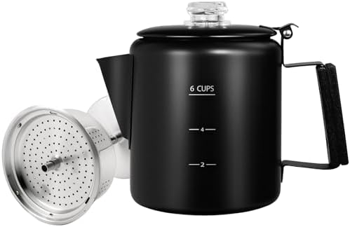 No Coating 6 Cup Percolator Coffee Pot 304 Stainless Steel