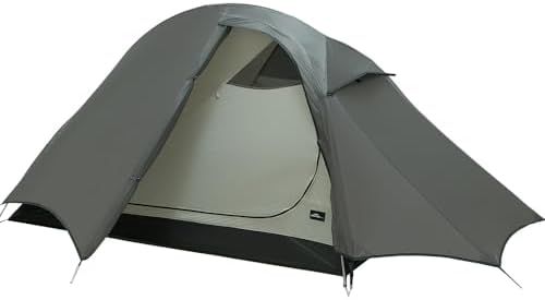 Soomloom 2-Person Lightweight Fishbone Tent Variable 2P with Inner and Groundsheet Spacious Comfortable Windproof Waterproof UV Protection Ventilation Easy Setup Camping Shelter